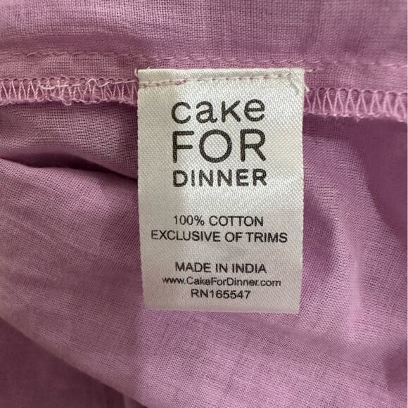 Cake for Dinner Charlotte Purple Tiered Eyelet Mini Dress Tassels Medium - Picture 9 of 12